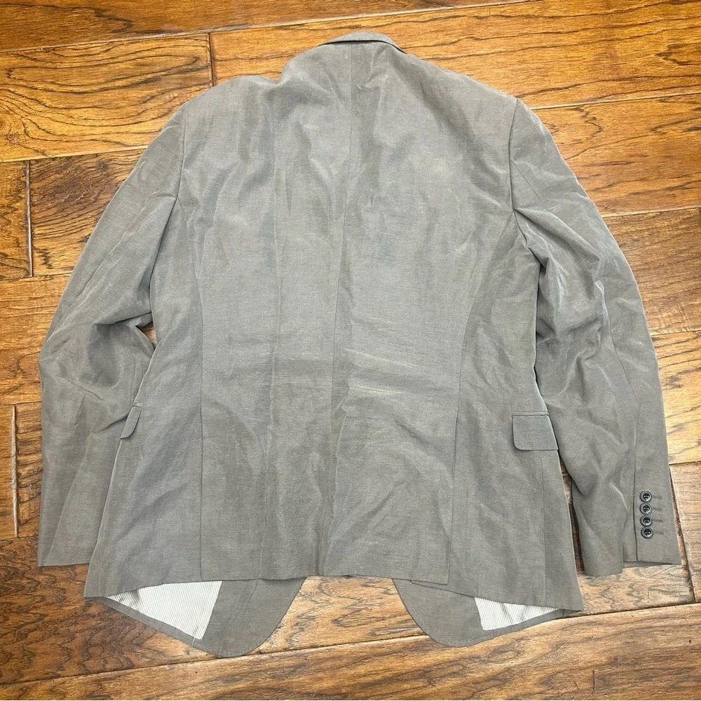 Armani Collezioni Classic linen‎ blend Gray Sport Coat